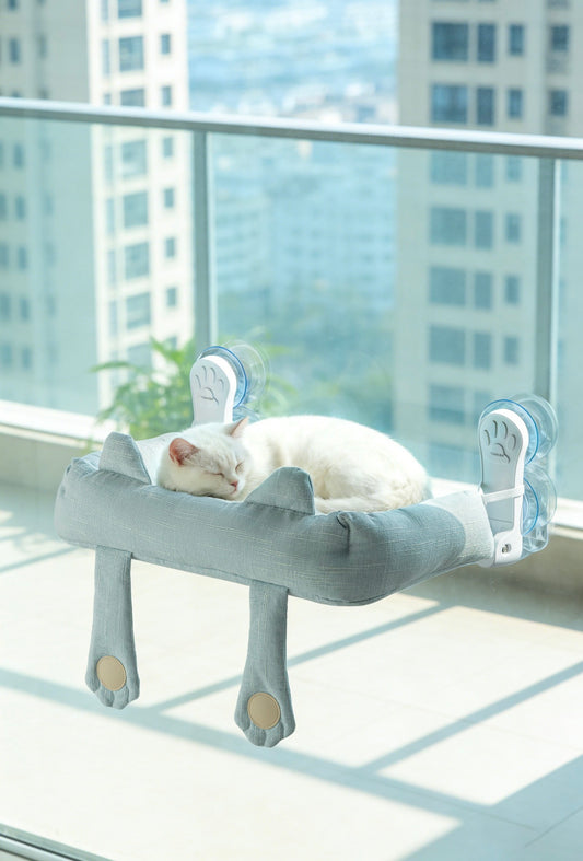 CloudNest™ Window Hammock for Cats – Soft Paw Edition